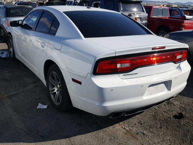 2C3CDXHG5CH187204 - 2012 DODGE CHARGER SX WHITE photo 3