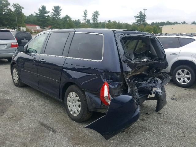 5FNRL38267B073570 - 2007 HONDA ODYSSEY LX BLUE photo 3