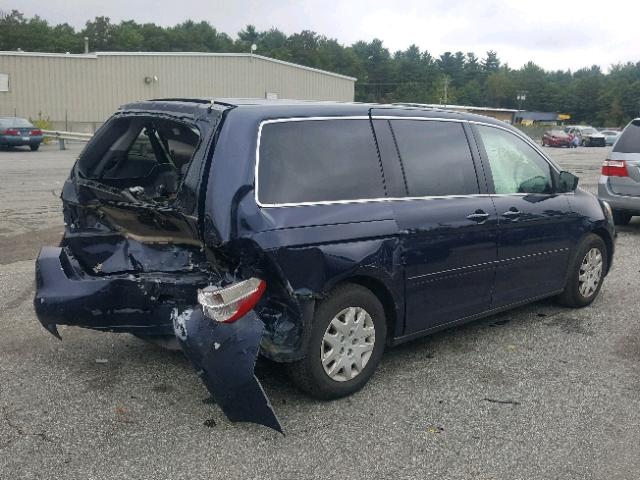 5FNRL38267B073570 - 2007 HONDA ODYSSEY LX BLUE photo 4