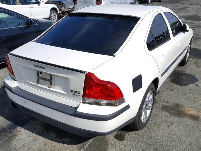 YV1RS58D622132171 - 2002 VOLVO S60 2.4T WHITE photo 4