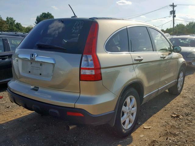 JHLRE48738C034352 - 2008 HONDA CR-V EXL GOLD photo 4