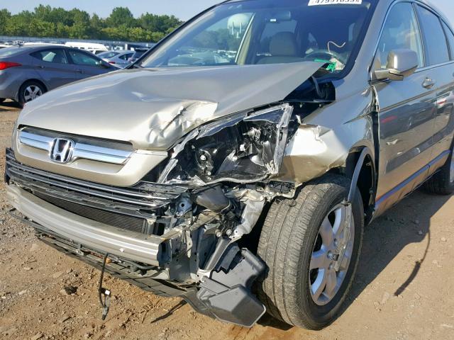 JHLRE48738C034352 - 2008 HONDA CR-V EXL GOLD photo 9