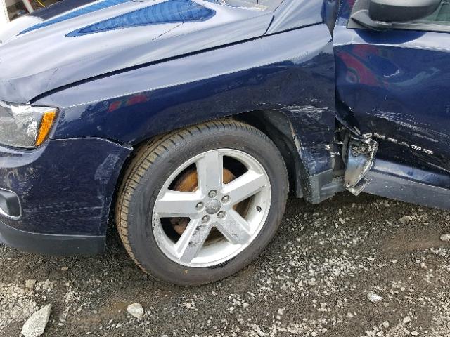 1C4NJCAA5ED662233 - 2014 JEEP COMPASS SP ლურჯი ფოტო 9