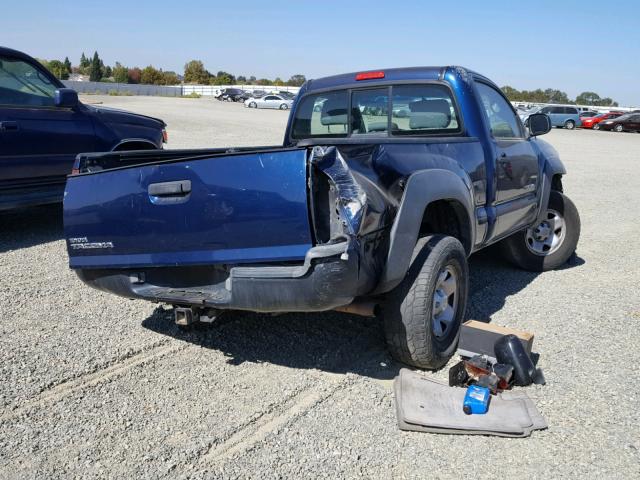 5TEPX42N67Z432452 - 2007 TOYOTA TACOMA BLUE photo 4