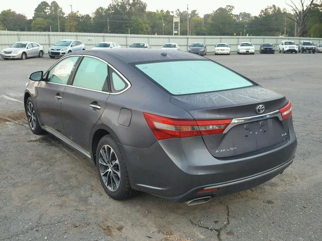 4T1BK1EB3GU194993 - 2016 TOYOTA AVALON XLE CHARCOAL photo 3