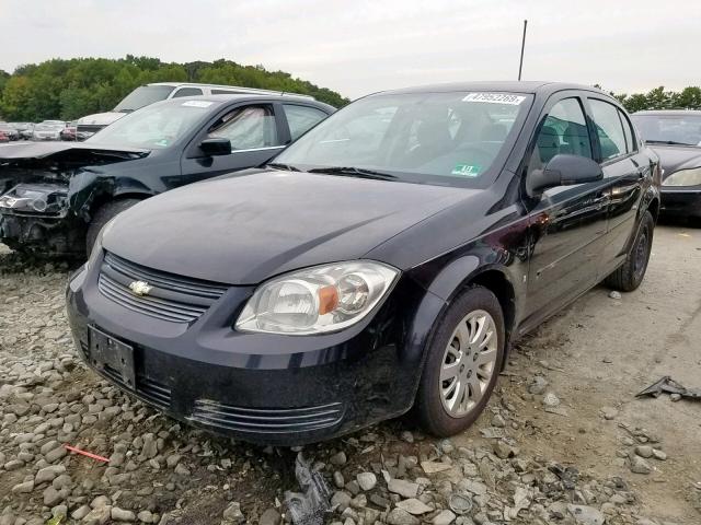 1G1AT58H197149453 - 2009 CHEVROLET COBALT BLACK photo 2