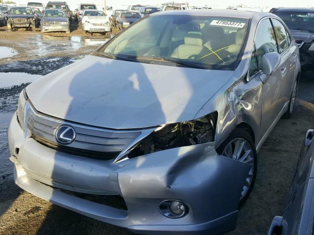 JTHBB1BA4A2012851 - 2010 LEXUS HS 250H SILVER photo 2