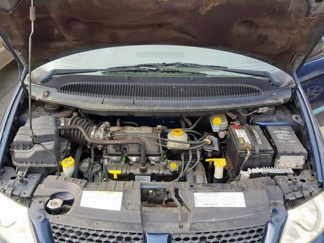 1B8GP25312B626538 - 2002 DODGE CARAVAN SE BLUE photo 7