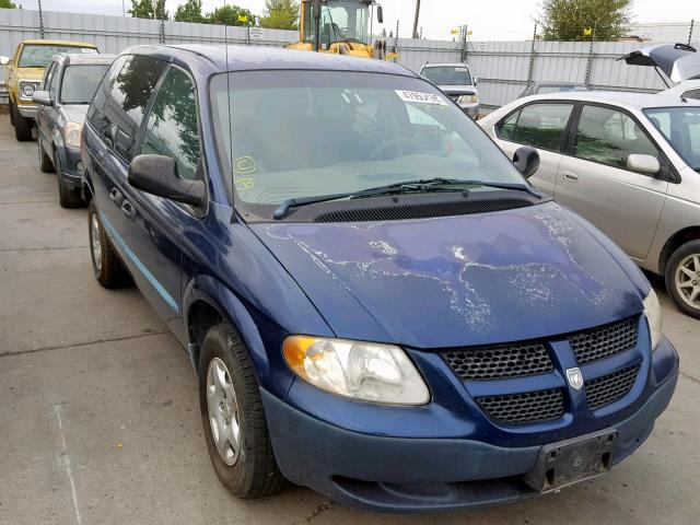 1B8GP25312B626538 - 2002 DODGE CARAVAN SE BLUE photo 9