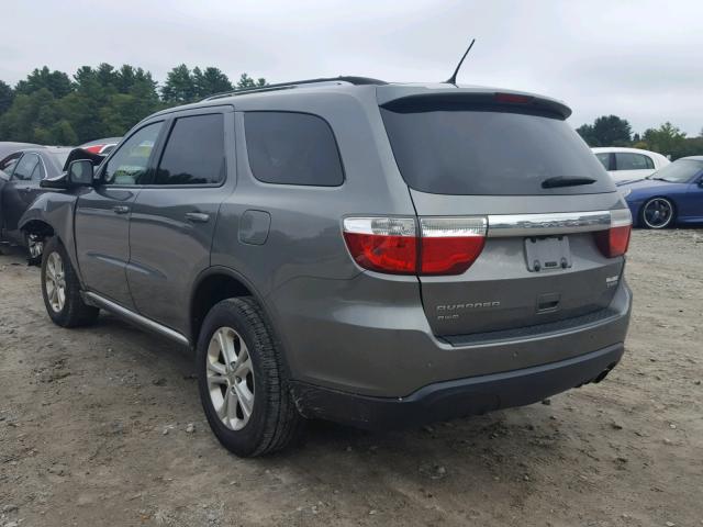 1D4RE4GG2BC695895 - 2011 DODGE DURANGO CR GRAY photo 3