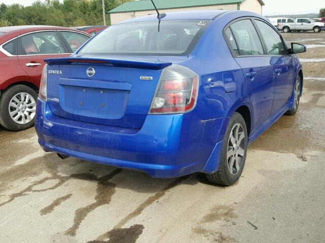 3N1AB6AP9CL751007 - 2012 NISSAN SENTRA 2.0 BLUE photo 4