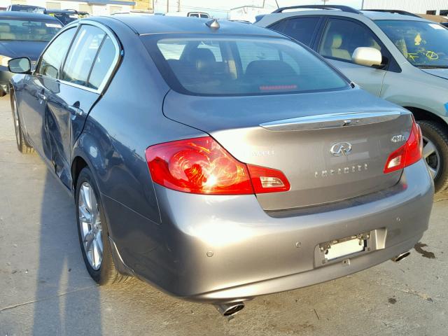 JN1CV6AR8BM401132 - 2011 INFINITI G37 GRAY photo 3