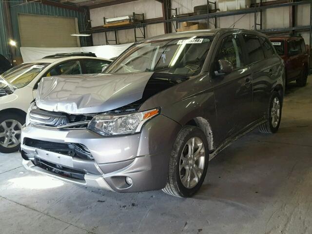 JA4AZ3A37EZ014530 - 2014 MITSUBISHI OUTLANDER GRAY photo 2