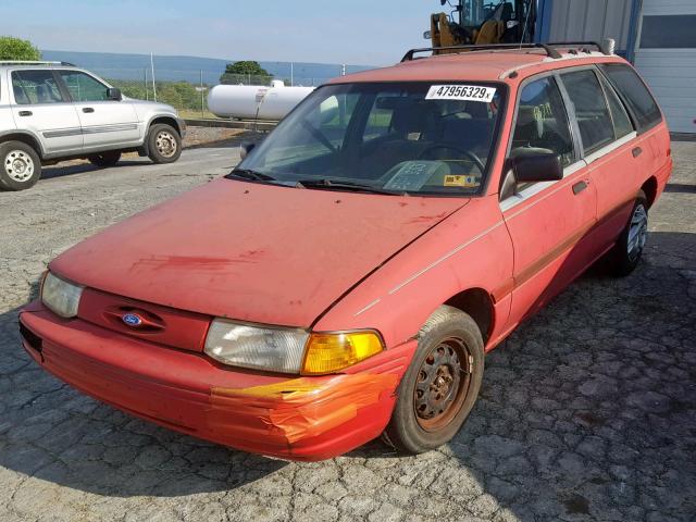 1FAPP15J4PW379857 - 1993 FORD ESCORT LX RED photo 2