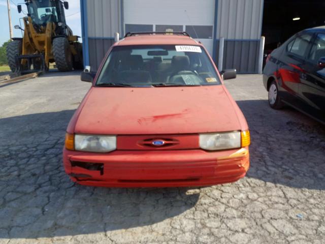 1FAPP15J4PW379857 - 1993 FORD ESCORT LX RED photo 9