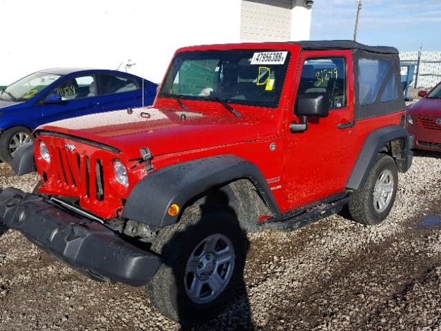 1J4AA2D1XAL155049 - 2010 JEEP WRANGLER S RED photo 2