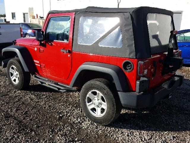 1J4AA2D1XAL155049 - 2010 JEEP WRANGLER S RED photo 3