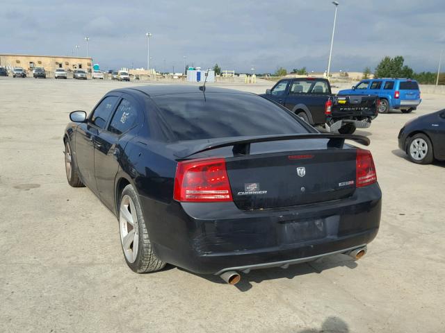 2B3KA73W28H107896 - 2008 DODGE CHARGER SR BLACK photo 3