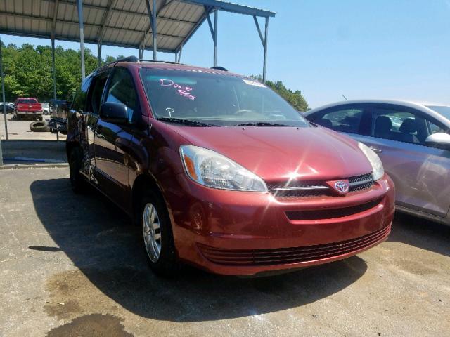 5TDZA23C85S358621 - 2005 TOYOTA SIENNA CE RED photo 1