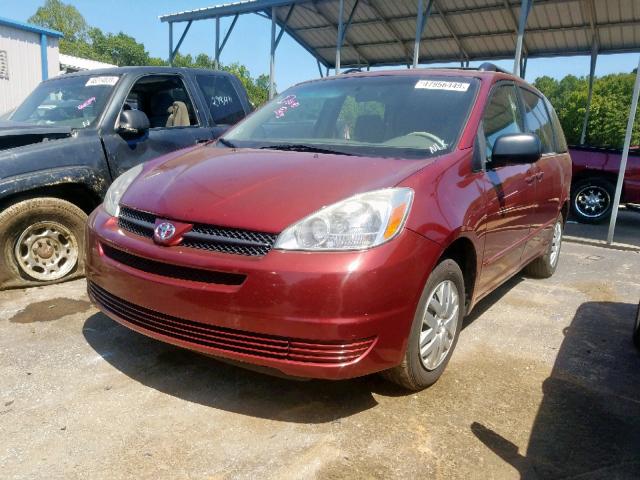 5TDZA23C85S358621 - 2005 TOYOTA SIENNA CE RED photo 2