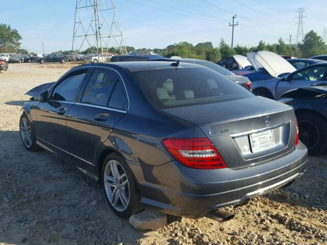 WDDGF4HB2EG255621 - 2014 MERCEDES-BENZ C 250 GRAY photo 3