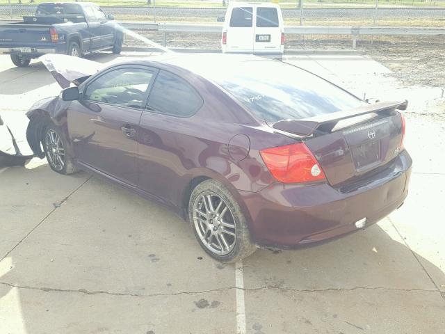 JTKDE177050053793 - 2005 TOYOTA SCION TC 栗色 照片 3