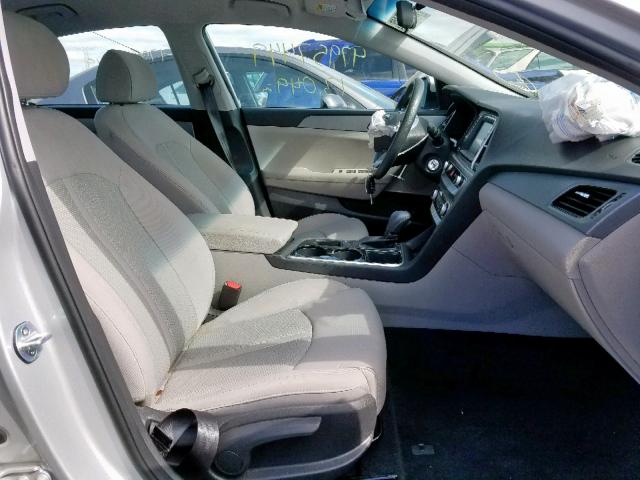 5NPE24AFXKH785322 - 2019 HYUNDAI SONATA SE SILVER photo 5