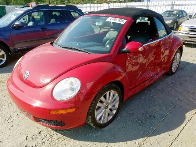3VWRF31Y38M413211 - 2008 VOLKSWAGEN NEW BEETLE წითელი ფოტო 2