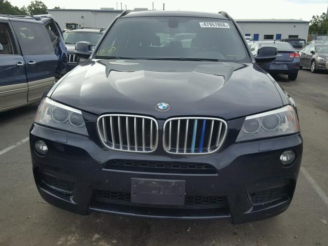 5UXWX7C59E0E79095 - 2014 BMW X3 XDRIVE3 BLUE photo 9