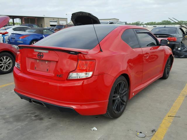 JTKJF5C77D3049735 - 2013 TOYOTA SCION TC RED photo 4