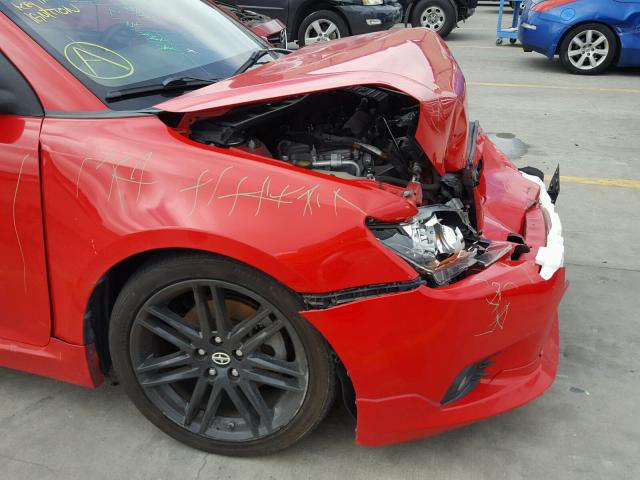 JTKJF5C77D3049735 - 2013 TOYOTA SCION TC RED photo 9
