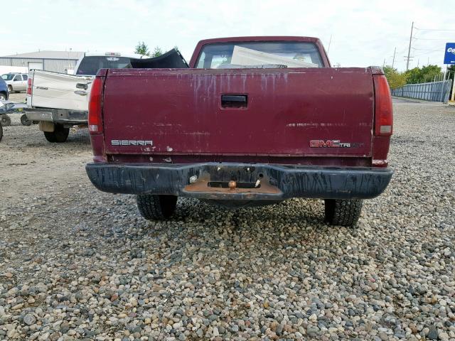 1GTEC14Z8PE512310 - 1993 GMC SIERRA C15 BURGUNDY photo 9