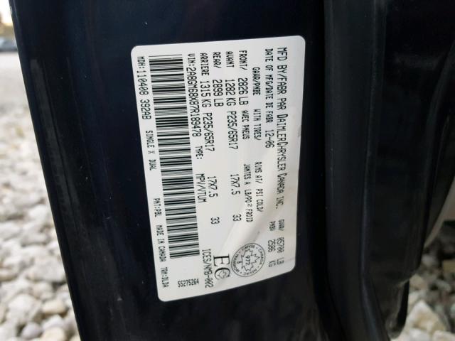 2A8GM68X87R189478 - 2007 CHRYSLER PACIFICA T BLUE photo 10