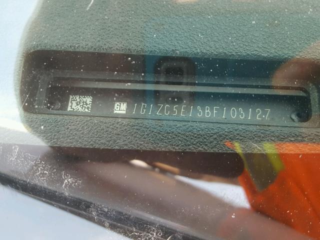 1G1ZC5E13BF103127 - 2011 CHEVROLET MALIBU 1LT WHITE photo 10