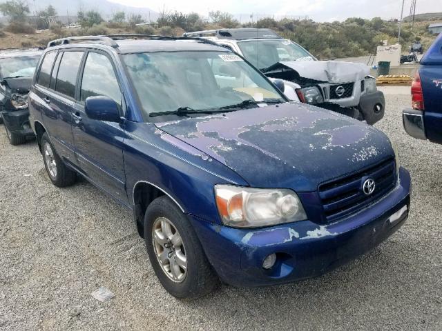 JTEEP21A350113805 - 2005 TOYOTA HIGHLANDER BLUE photo 1