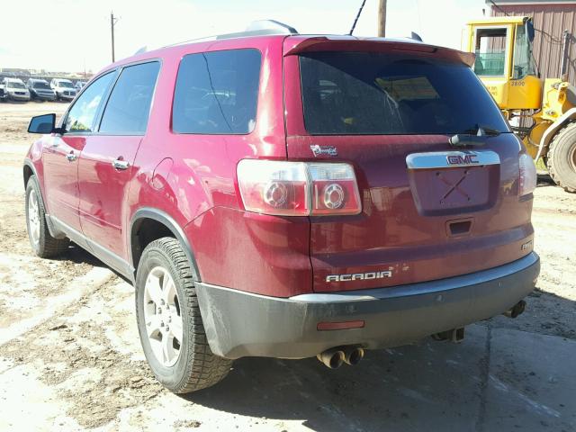 1GKLVLED5AJ158166 - 2010 GMC ACADIA SLE MAROON photo 3