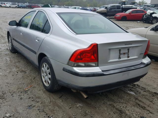 YV1RS61R122187719 - 2002 VOLVO S60 SILVER photo 3