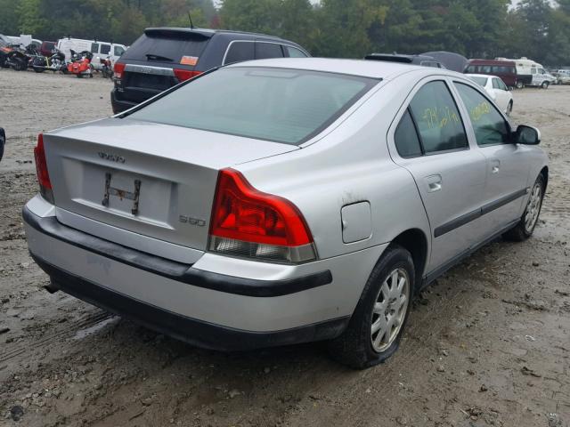 YV1RS61R122187719 - 2002 VOLVO S60 SILVER photo 4