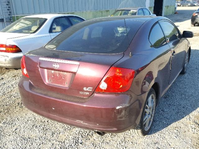 JTKDE177270208430 - 2007 TOYOTA SCION TC PURPLE photo 4