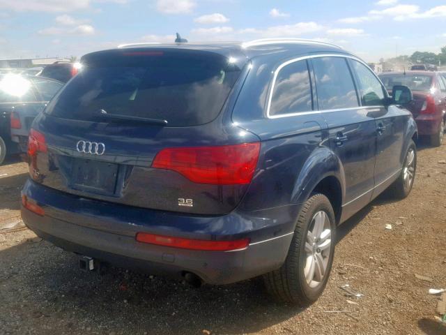 WA1AY74L09D026396 - 2009 AUDI Q7 3.6 QUA BLUE photo 4