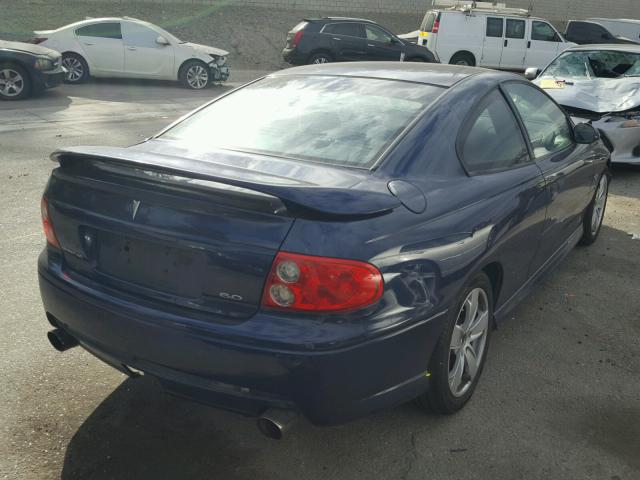 6G2VX12U85L406029 - 2005 PONTIAC GTO BLUE photo 4