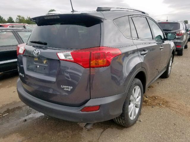 2T3DFREV8EW149106 - 2014 TOYOTA RAV4 LIMIT GRAY photo 4