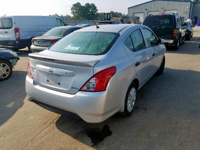 3N1CN7AP6GL875263 - 2016 NISSAN VERSA S SILVER photo 4