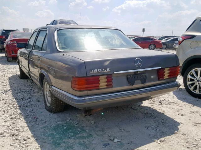 WDB1260321A149561 - 1985 MERCEDES-BENZ 380SE GRAY photo 3