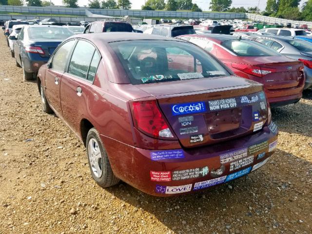 1G8AG52F43Z181399 - 2003 SATURN ION LEVEL RED photo 3