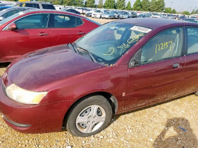 1G8AG52F43Z181399 - 2003 SATURN ION LEVEL RED photo 9