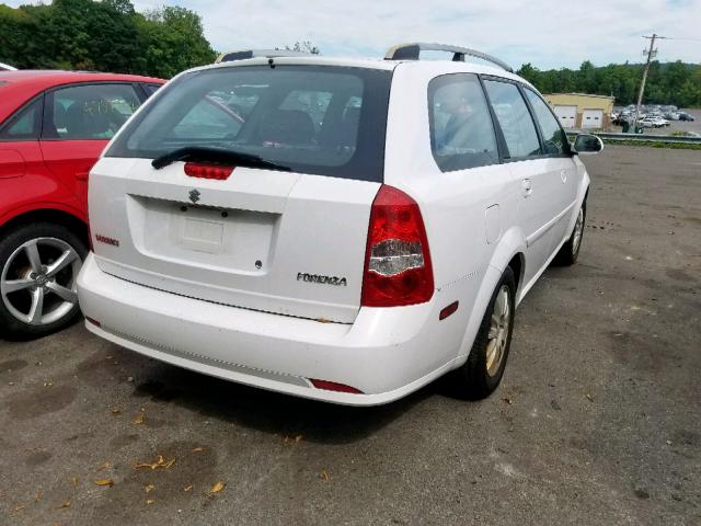 KL5JJ86Z95K107121 - 2005 SUZUKI FORENZA LX WHITE photo 4