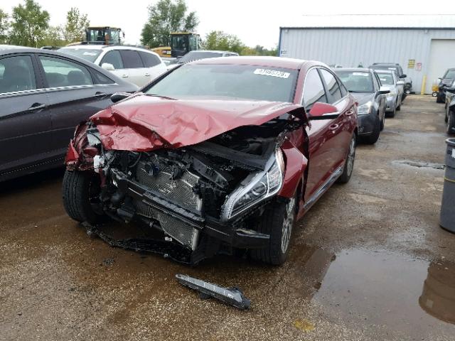 5NPE34AF3GH388927 - 2016 HYUNDAI SONATA SPO RED photo 2