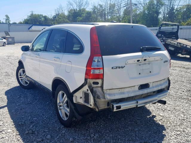 5J6RE4H75AL062974 - 2010 HONDA CR-V EXL WHITE photo 3