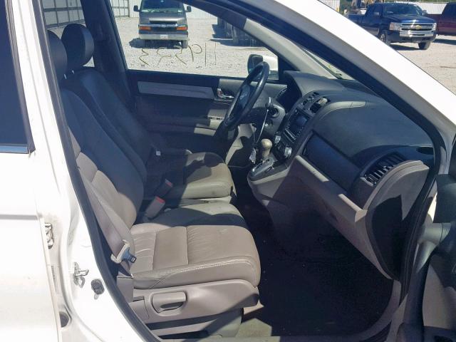 5J6RE4H75AL062974 - 2010 HONDA CR-V EXL WHITE photo 5